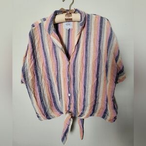 Rails Marley Mandalay Stripe Top Buttons down Shirt